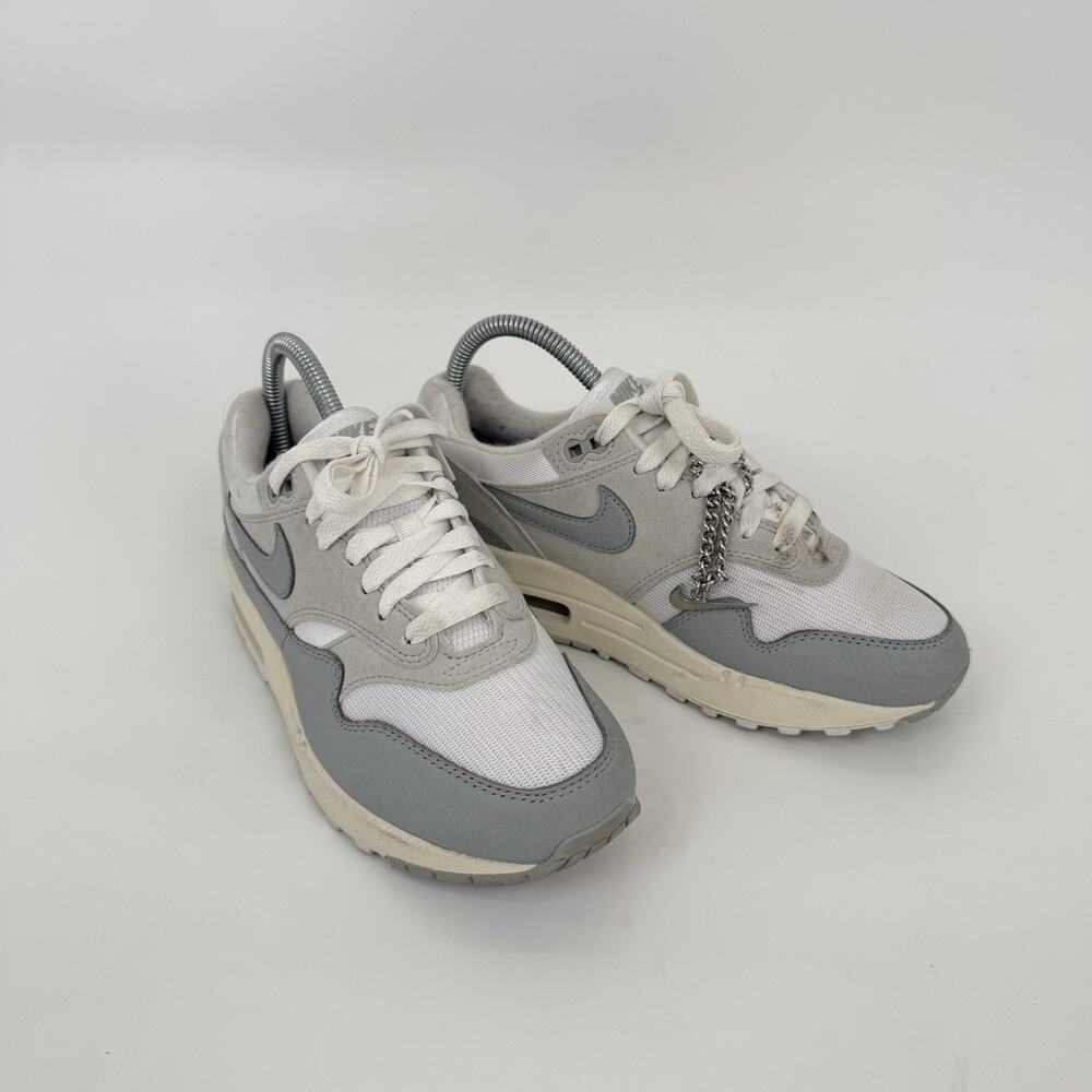 Nike Air Max 1 87 Pure Platinum-Smoke Grey Shoes Womens Size 6.5 [HF0026-001]